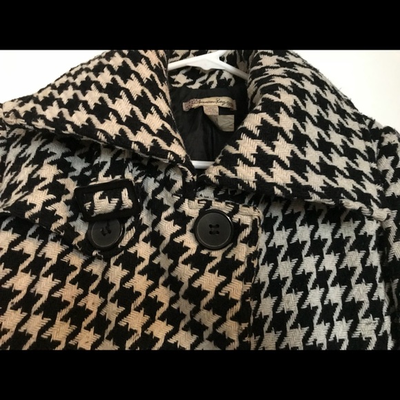 AMERICAN RAG hounds tooth winter PEA COAT size SM - Picture 4 of 5